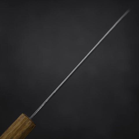 Santoku AUS-10 Mirror Tsuchime Damascus Yaki Urushi Handle 165mm (6.5”)-[Musashi]-[Japanese-Kitchen-Knives]