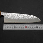 Santoku AUS-10 Mirror Tsuchime Damascus Yaki Urushi Handle 165mm (6.5”)-[Musashi]-[Japanese-Kitchen-Knives]