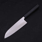 Santoku AUS-10 Nashiji Damascus Dark Blue Urushi Handle 165mm (6.5”)-[Musashi]-[Japanese-Kitchen-Knives]
