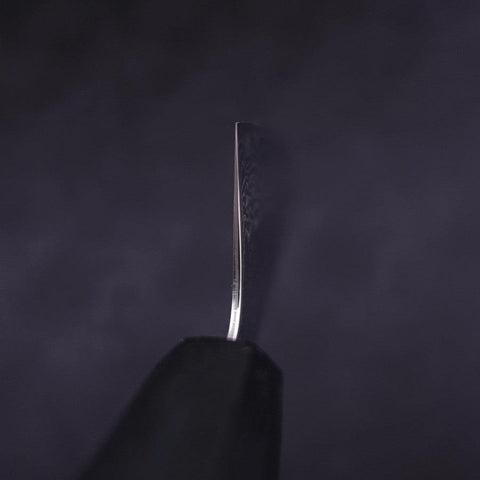 Santoku AUS-10 Nashiji Damascus Dark Blue Urushi Handle 165mm (6.5”)-[Musashi]-[Japanese-Kitchen-Knives]