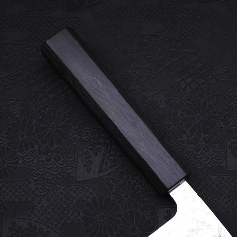 Santoku AUS-10 Nashiji Damascus Dark Blue Urushi Handle 165mm (6.5”)-[Musashi]-[Japanese-Kitchen-Knives]