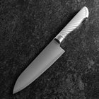 Santoku AUS-10 Polished All-Stainless Handle 165mm (6.5”)-[Musashi]-[Japanese-Kitchen-Knives]
