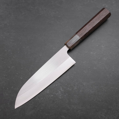 Santoku AUS-10 Polished Buffalo Wenge Handle 165mm (6.5”)-[Musashi]-[Japanese-Kitchen-Knives]