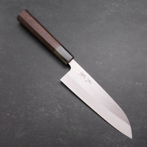 Santoku AUS-10 Polished Buffalo Wenge Handle 165mm (6.5”)-[Musashi]-[Japanese-Kitchen-Knives]