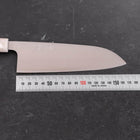 Santoku AUS-10 Polished Ocean Black White Handle 165mm (6.5”)-[Musashi]-[Japanese-Kitchen-Knives]