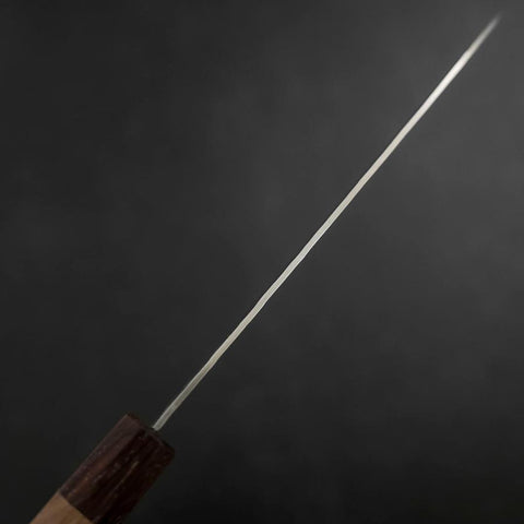 Santoku AUS-10 Tsuchime Damascus Shitan Walnut Handle 180mm (7”)-[Musashi]-[Japanese-Kitchen-Knives]