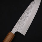Santoku AUS-10 Tsuchime Damascus Yaki Urushi Handle 165mm (6.5”)-[Musashi]-[Japanese-Kitchen-Knives]