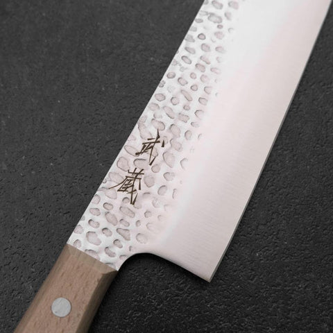 Santoku AUS-6 Tsuchime Western Handle 180mm (7”)-[Musashi]-[Japanese-Kitchen-Knives]