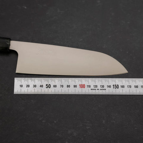 Santoku AUS-8 Polished Ocean Black Handle 165mm (6.5”)-[Musashi]-[Japanese-Kitchen-Knives]