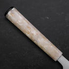 Santoku AUS-8 Polished Ocean White Handle 165mm (6.5”)-[Musashi]-[Japanese-Kitchen-Knives]