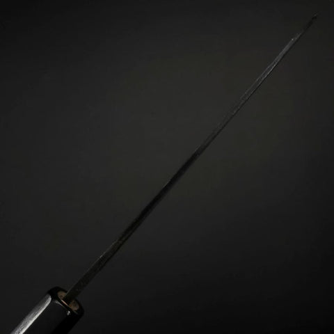 Santoku Blue Steel #1 Kurouchi Buffalo Magnolia Handle 165mm (6.5”)-[Musashi]-[Japanese-Kitchen-Knives]