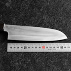Santoku Blue Steel #1 Stainless Clad Kurouchi Black Urushi Handle 165m-[Musashi]-[Japanese-Kitchen-Knives]