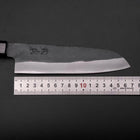 Santoku Blue Steel #1 Stainless Clad Kurouchi Green Urushi Handle 170mm (6.7”)-[Musashi]-[Japanese-Kitchen-Knives]