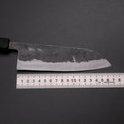 Santoku Blue Steel #2 Kurouchi Black Ishime Urushi Handle 165mm (6.5”)-[Musashi]-[Japanese-Kitchen-Knives]