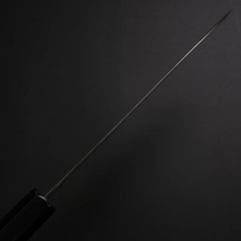 Santoku Blue Steel #2 Kurouchi Buffalo Ebony Handle 165mm (6.5”)-[Musashi]-[Japanese-Kitchen-Knives]