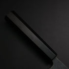 Santoku Blue Steel #2 Kurouchi Buffalo Ebony Handle 165mm (6.5”)-[Musashi]-[Japanese-Kitchen-Knives]