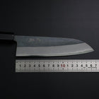 Santoku Blue Steel #2 Kurouchi Buffalo Ebony Handle 165mm (6.5”)-[Musashi]-[Japanese-Kitchen-Knives]