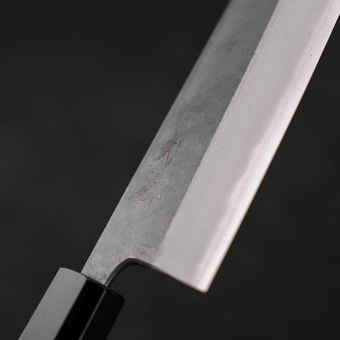 Santoku Blue Steel #2 Kurouchi Buffalo Teak Handle 165mm (6.5”)-[Musashi]-[Japanese-Kitchen-Knives]