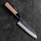 Santoku Blue Steel #2 Kurouchi Buffalo Walnut Handle 165mm (6.5”)-[Musashi]-[Japanese-Kitchen-Knives]