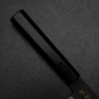 Santoku Blue Steel #2 Kurouchi Chokin Samurai New Moon Buffalo Ebony Handle 165mm (6.5”)-[Musashi]-[Japanese-Kitchen-Knives]