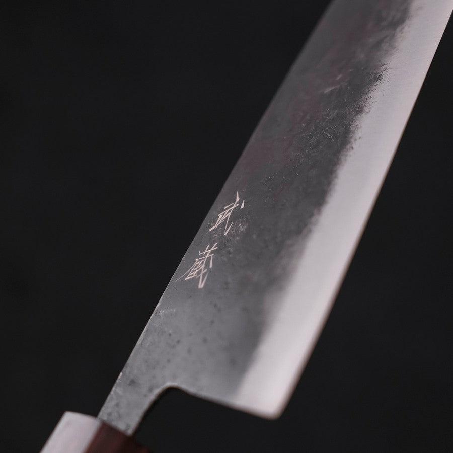 Santoku Blue Steel #2 Kurouchi Ebony Handle 165mm (6.5”)-[Musashi]-[Japanese-Kitchen-Knives]