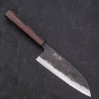 Santoku Blue Steel #2 Kurouchi Ebony Handle 165mm (6.5”)-[Musashi]-[Japanese-Kitchen-Knives]