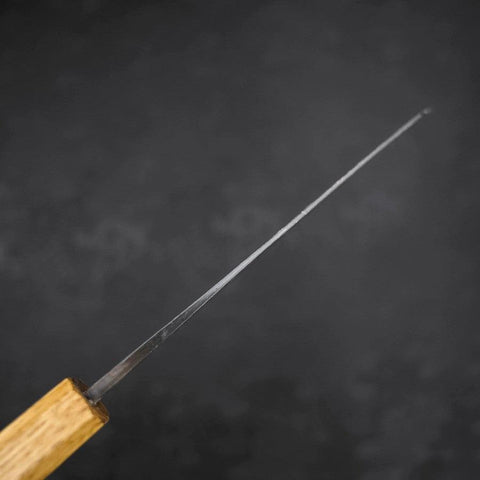 Santoku Blue Steel #2 Kurouchi Oak Handle 165mm (6.5”)-[Musashi]-[Japanese-Kitchen-Knives]