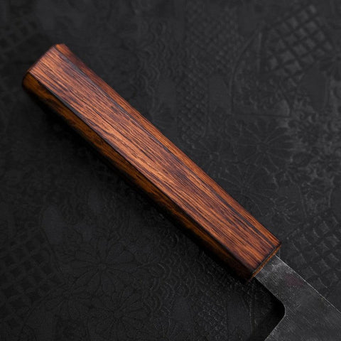 Santoku Blue Steel #2 Kurouchi Sumi Urushi Handle 165mm (6.5”)-[Musashi]-[Japanese-Kitchen-Knives]