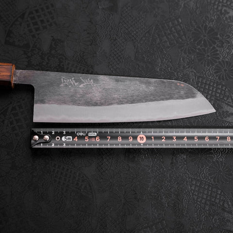 Santoku Blue Steel #2 Kurouchi Sumi Urushi Handle 165mm (6.5”)-[Musashi]-[Japanese-Kitchen-Knives]