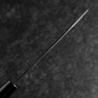 Santoku Blue Steel #2 Kurouchi Zelkova Round Handle 150mm (5.9”)-[Musashi]-[Japanese-Kitchen-Knives]
