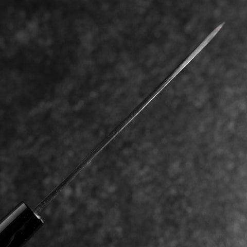 Santoku Blue Steel #2 Kurouchi Zelkova Round Handle 150mm (5.9”)-[Musashi]-[Japanese-Kitchen-Knives]