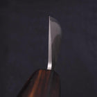 Santoku Blue Steel #2 Nashiji Stainless Clad Sumi Urushi Handle 165mm (6.5”)-[Musashi]-[Japanese-Kitchen-Knives]