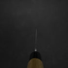 Santoku Blue Steel #2 Nashiji Stainless Yew Handle 165mm (6.5”)-[Musashi]-[Japanese-Kitchen-Knives]