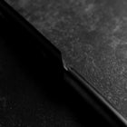 Santoku Blue Steel #2 Polished Western Black Handle 145mm (Tsuba-nashi) (5.7”)-[Musashi]-[Japanese-Kitchen-Knives]