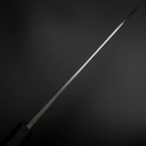Santoku Blue Steel #2 Stainless Clad Nashiji Dark Blue Urushi Handle 165mm (6.5”)-[Musashi]-[Japanese-Kitchen-Knives]