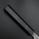 Santoku Blue Steel #2 Stainless Clad Nashiji Dark Blue Urushi Handle 165mm (6.5”)-[Musashi]-[Japanese-Kitchen-Knives]