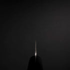 Santoku Blue Steel #2 Stainless Clad Tsuchime Western Handle Black 165mm (6.5”)-[Musashi]-[Japanese-Kitchen-Knives]
