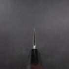 Santoku Blue Steel #2 Suminagashi Buffalo Ebony Handle 170mm (6.7”)-[Musashi]-[Japanese-Kitchen-Knives]