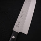 Santoku Blue Steel #2 Tsuchime Stainless Clad Western Handle 170mm (6.7”)-[Musashi]-[Japanese-Kitchen-Knives]