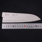 Santoku Blue Steel #2 Tsuchime Stainless Clad Western Handle 170mm (6.7”)-[Musashi]-[Japanese-Kitchen-Knives]