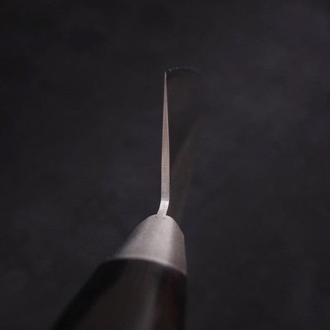 Santoku Blue Steel #2 Tsuchime Stainless Clad Western Handle 180mm (7”)-[Musashi]-[Japanese-Kitchen-Knives]