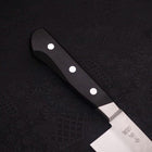 Santoku Blue Steel #2 Tsuchime Stainless Clad Western Handle 180mm (7”)-[Musashi]-[Japanese-Kitchen-Knives]