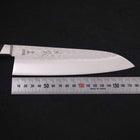Santoku Blue Steel #2 Tsuchime Stainless Clad Western Handle 180mm (7”)-[Musashi]-[Japanese-Kitchen-Knives]