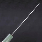 Santoku Blue Super Polished Maple Green Handle 180mm (7”)-[Musashi]-[Japanese-Kitchen-Knives]