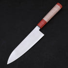 Santoku Blue Super Polished Maple Red Handle 180mm (7”)-[Musashi]-[Japanese-Kitchen-Knives]