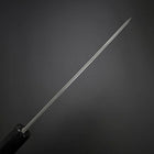 Santoku Cobalt Stainless HRC62 Kurouchi Damascus Buffalo Ebony Handle 165mm (6.5”)-[Musashi]-[Japanese-Kitchen-Knives]