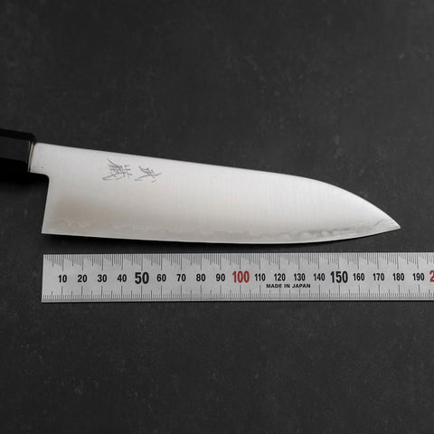 Santoku HAP-40 Polished Buffalo Ebony Handle 180mm (7”)-[Musashi]-[Japanese-Kitchen-Knives]