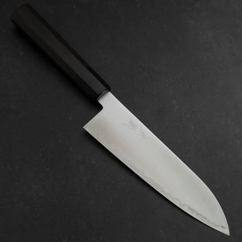 Santoku HAP-40 Polished Buffalo Ebony Handle 180mm (7”)-[Musashi]-[Japanese-Kitchen-Knives]