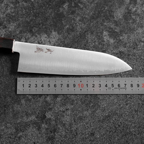 Santoku HAP-40 Polished Ebony Handle 180mm (7”)-[Musashi]-[Japanese-Kitchen-Knives]