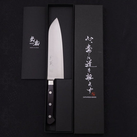 Santoku HAP-40 Polished Western Handle 170mm (6.7”)-[Musashi]-[Japanese-Kitchen-Knives]
